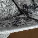 Area Rug 8x10 Washable Rug Gray Vintage Traditional Mat Distressed Indoor Foldable Thin Retro Accent Floral Non Slip Carpet Living Room Dining Room Office (Grey)