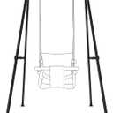 Swing Stand for Kids,Baby Swing Frame, Toddler A-Frame Metal Swing Set for Backyard, Outdoor Indoor use, Fits for Most of The Toddlers Swings (Black)