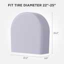 eletecpro RV Tire Covers 4 Pack, Waterproof Wheel Covers with Tough 600D Oxford Fabric, UV Protective Accessories for Trailer, SUV, Truck, Camper, Universal Fit 23-26 Inch Tire Diameters, Gray