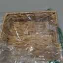 YAHUAN Water Hyacinth Napkin Holder Wicker Tissue Paper Holder Woven Napkins Dispenser for Kitchen,Serving Tray Basket for Tables (Original) (2.75"D x 8.66"W x 2.75"H)