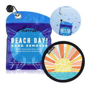 Sand Remover for Beach Cleaner Eraser for Family Wipe Off Mitt Duster Brush Vacation Trip Hawaii Honeymoon Essential Gift Costa Rica Must Haves Resort Rio de Janeiro Punta Cana Beach Towel Sunshine