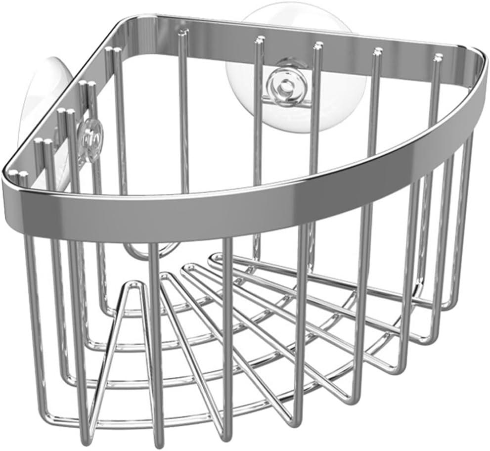 Luxshiny Sink Sponge Holder with Suction Cup - Stainless Steel Corner Sink Holder Sink Organizer for Kitchen Bathroom, No Drilling Triangle Soap Holder