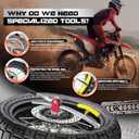 Dirt Bike Tire Changing Tool Kit-Complete Package for Motocross, Enduro, Dirt Bikes 16" to 21" Wheels, Includes 15/17/20/25mm Axles, Colorful