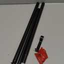 TONIAL Curtain Rod 32 to 58 Inch(2.6-4.8ft), Telescoping Splicing 3/4 Drapery Rods for Windows 20 to 53 Inch(1.7-4.4ft), Decorative Single Rod with Small Cap Finial, Black