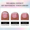 2 x 120Pcs Toe Nail Tips - Maigitur White Short French Tip Toenail Press Ons,Nude Soft Gel Toe Nail Tips, Soak Off Press On Toenails Square Fake Toes for Women Girls Manicure No Glue Stickers 02
