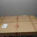 Gold Decorative Mirror for Living Room, 39'' X 27'' Rectangular Wall Mirror with Wavy Wood Frame, Unique Gold Wood Mirror for Bathroom, Dining Room, Entryway, Hallway