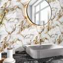 Marble Peel and Stick Backsplash 23.6 x11.8 in, 20PCS
