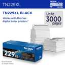 Brother Genuine TN229XLBK Black High Yield Printer Toner Cartridge - Print up to 3,000 Pages(1)