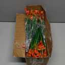 TURNMEON 20 Bundles Calla Lily (400 Heads) Artificial Flowers for Outdoors UV Resistant, Fake Faux Plastic Fake Flowers Plants for Indoor Yards Planter Home Porch Spring Fall Summer Decor(Orange Red)