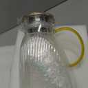 Baffect Water Pitcher, High Borosilicate Glass Jug with Stainless Steel Lid, Leakproof Fridge Door Carafe for Hot or Cold Beverage Vertical Pattern (1.8 L/63 oz.)