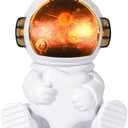 Astronaut Humidifier Silent USB Powered, 35-40mL/h Large Mist Desk Humidifier for Bedroom Office, Compact Quiet Moisturiser (A)