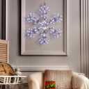 Alpine Corporation 24" Tall Indoor/Outdoor Hanging Snowflake Decoration with 102 LED Lights, Winter Ornament Christmas Holiday Decor
