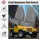 Front Seat Covers for Jeep Wrangler TJ 1997 1998 1999 2000 2001 2002, Durable Automotive Interior Protection with Enhanced Padding - Gray