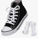 Generic Colorful Flat Shoelaces For Sneakers High-top Canvas Basketball White Shoe Laces Accessories