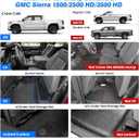Floor Mats for 2019-2026 Chevy Silverado/GMC Sierra 1500, 2020-2026 2500 HD/3500 HD Crew Cab (Fit w/Under-Seat Storage), All Weather Floor Liners for Silverado Accessories, Heavy Duty TPE Car Mats