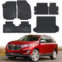 Floor Mats for 2018-2024 Chevy Equinox/GMC Terrain (Not for EV),2 Rows Floor Mats & Seat Back mats & Trunk mat for Chevy Equinox Accessories6 Pcs Mats Full Set