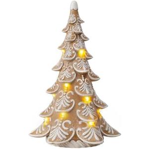 Cynkeyee Gingerbread Christmas Decorations Tree - Christmas Decoration Indoor with Lights Party Decorations Xmas Decor for Women Table Centerpiece 6.5x4.5x10 Inch