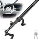 Steering Wheel Lock Anti-Theft Car Device with Adjustable Length Locking Universal Fit for Cars Trucks Vans and SUVs (Black)