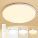 24 Inch Dimmable Ceiling Light Flush Mount 54W Remote Control LED Fixture 5400LM 3000K-6500K Adjustable Round Bright Lamp for Bedroom Kitchen Living Room Dining Bathroom White