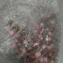 Threehoney 30 Pcs Mini Resin Flowers Samll Heart Statues Mini Resin Potted Heart Flower Statues for Birthday Desktop Decorations DIY Miniature Landscape Fairy Garden Decor(Pink)