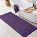 GRANNY SAYS Bathroom Rug Mat,59" x 24" Bath Mats for Bathroom Non-Slip, Super Soft and Water Absorbent, Microfiber Bath Rugs, Machine Wash Dry, Large Bath Rugs for Floor, Purple