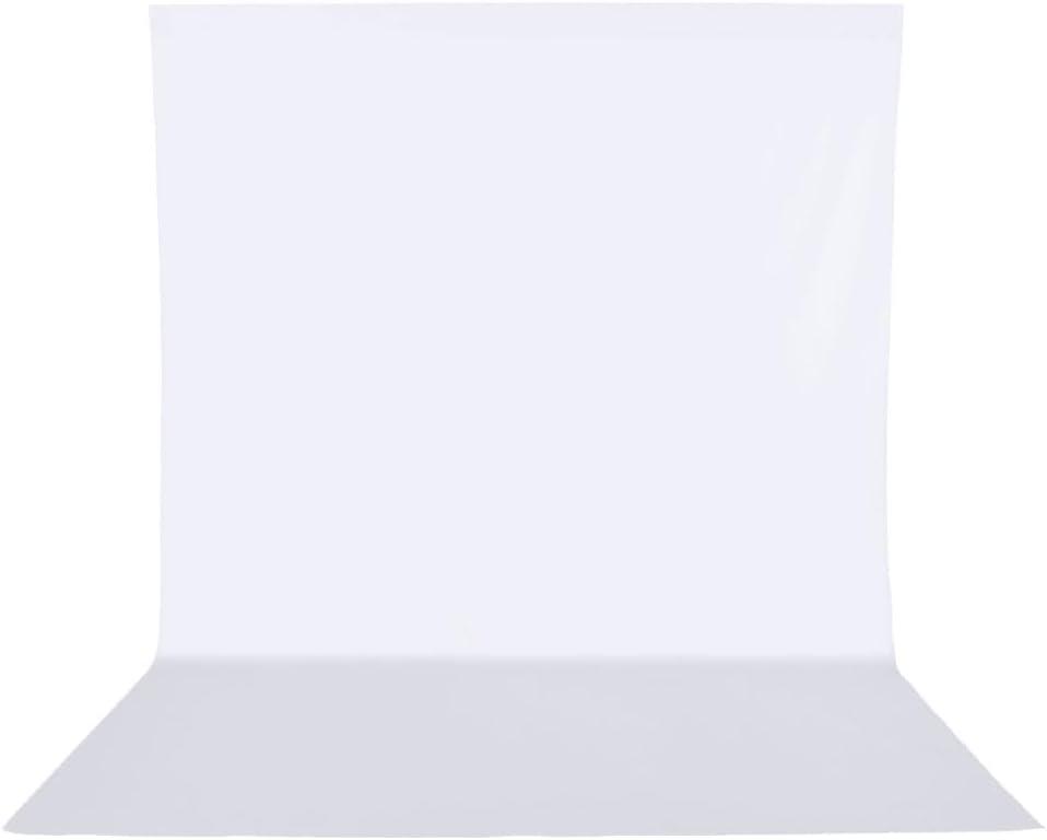 HEMMOTOP White Photo Backdrop, 6x9 ft White Background for Photography, Seamless Screen Backdrops for Photoshoot, Easter, Birthday Party, Video Recording, Photos, Projector (Backdrop only)