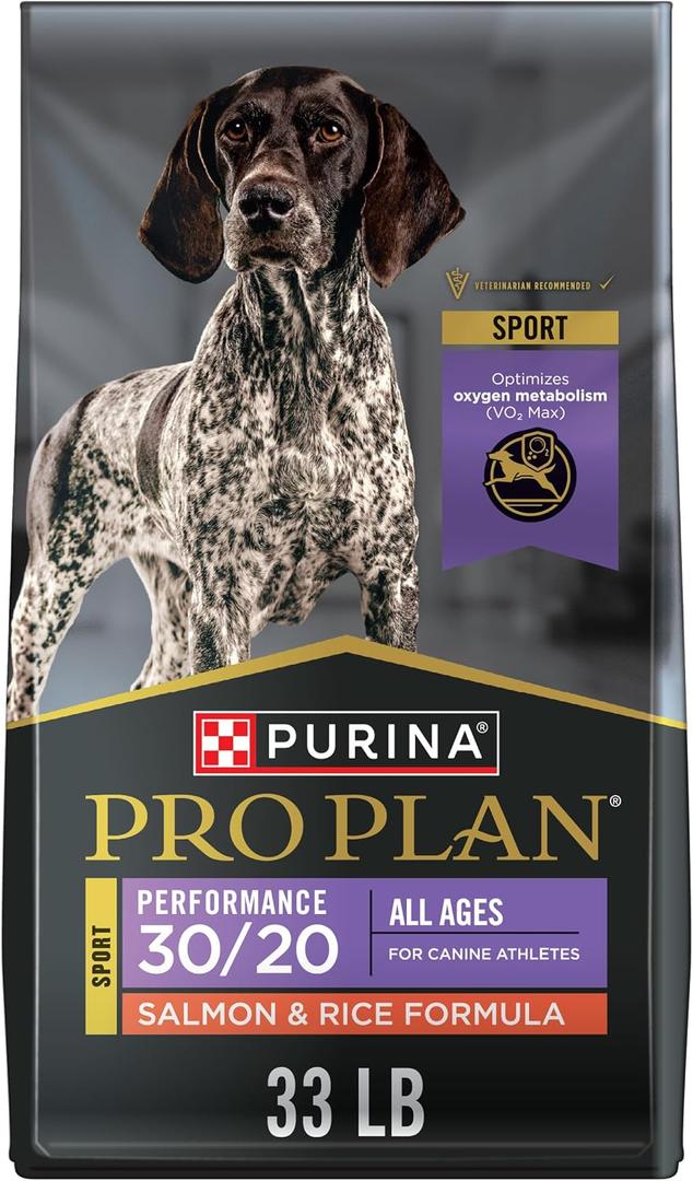 Purina Pro Plan High Protein Dog Food, Sport 30/20 Salmon and Rice Dog Food Dry Formula - 33 lb. Bag (EXP 04/15/27)