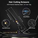 CIICII Hair Cutting Scissors Shears Kit, Professional Barber Haircut Scissors Set (6.7 Inch Hair Beard Hairdressing Trimming Haircutting Thinning Shears) for Men Women Hairdresser Home Salon (Black)