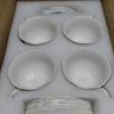 White Ceramic Tea Cup and Saucer Set of 8 (16-Piece) - 6oz Elegant Porcelain Cups with Gold Rim, 8 Cups & 8 Saucers for Tea Party