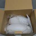 White Mushroom Lamp, Mid Century Modern Lamp for Nightstand, Dimmable Retro Egg Tart Bedside Lamps, Home Decor Ambient Lighting Aesthetic Cute Lamps for Bedroom Living Room (NOT Glass)