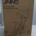 JMMD Baby Tricycle, 7-in-1 Multifunctional Kids Trike with Adjustable Parent Handle, Safety Harness & Wheel Brakes, Removable Canopy, Stroll Trike for Boys & Girls Ages 18 Months-5 Years, Black