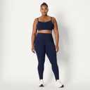 Amazon Essentials Women's Active Total Train Gym Workout Leggings (X-Large, Navy)