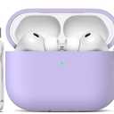 R-fun for AirPods Pro 3 Case (2025), Soft Silicone Protective Case Cover Compatible with Apple AirPods Pro 3rd Generation (USB-C Cable) for Women Men with Cleaning Kit and Keychain, Banana Violet