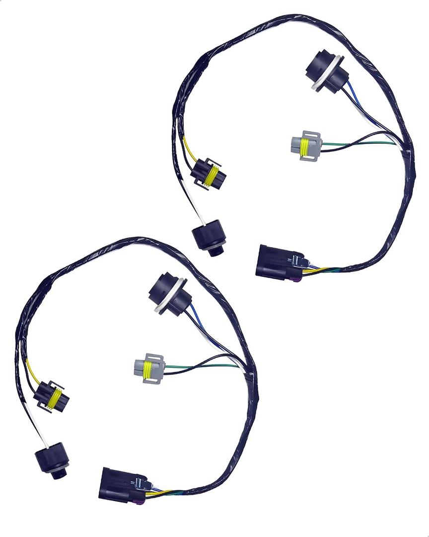 2-Pack Headlight Wiring Harness Compatible with 2008-2012 Chevrolet Malibu Replacement for 645-539 15930264 645539