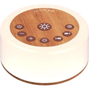 Soother Sleep Sound Machine Night Light White Noise Machine with 30 Soothing Sounds & 12 Color Night Lights for Baby Kids Adults Brown Noise Machine with Timer & Continuous Play for Home Travel Office (Wood Grain)