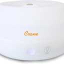 Crane Portable Ultrasonic Travel Humidifier & Aroma Diffuser  0.2 Gallon Cool Mist, No Filter Required, Optional Essential Oil Tray, Whisper-Quiet for Babies, Travel, & Small Rooms (White)