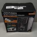 AIRMSEN Grind & Brew Coffee Maker with Built-in Grinder - Single-Serve Machine Compatible with K-Cup Pods & Ground Coffee, 1000W Fast 6-14oz Brew, Descaling Alert, Touchscreen & 50oz Removable Tank