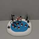 MerryPulse Christmas Village Teacup Ride, Lighted Animated Musical Spinning Teacups Winter Snow Village Indoor Decorations for Adults and Kids Gift