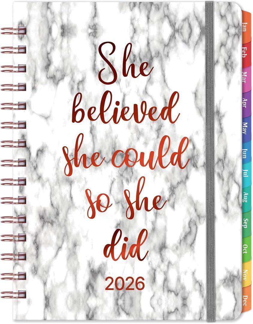 2026 Planner - 2026 Planner Weekly and Monthly, January - December 2026 for 12 Months, 8.43" x 6.3", Planners 2026 Weekly and Monthly with Tabs, Pocket