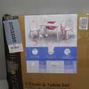 Delta Children Princess Crown Kids Wood Table and Chair Set with Storage - Greenguard Gold Certified, White/Pink