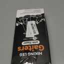 Hikenture Hiking Gaiters with Upgraded Zipper, Gators for Hiking Boots Waterproof, Lightweight Shoe Leg Gaiters for Men Women (Large, Black)