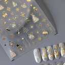 Christmas Diamond Nail Stickers Snowflake Xmas Stickers Nail Accessories Christmas Nail Decals