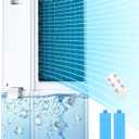 Evaporative Air Cooler, 3-IN-1 Windowless Swamp Cooler w/ 4 Modes & 3 Speed, 12H Timer, 2.4 Gal Detachable Water Tank & No-Water Protection, Remote, Air Conditioner Portable for Room, 24-Inch