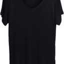 Spring Womens Silk T-Shirt Women Short Sleeve Solid Color V-Neck Summer Thin Casual Topsize L