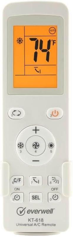 GENERIC KT-618 Mini Split Universal Remote Control,10000 Codes, Controls 99.9% AC, Beige