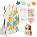 Magnetic Reward Jars for Kids - Star Tokens Reward Jar for Classroom Star Jar Reward System Behavior Chart for Kids at Home Potty Training