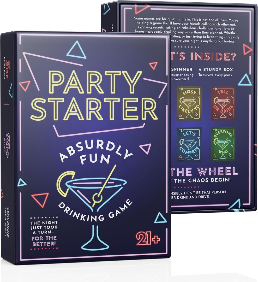 BETTER US Party Game for Adults 21+ with Spinner | Fun Adult Drinking Game for College, Pregame, Bachelorette, Birthday, Girls Night, Game Night | 150 Cards Included