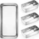 Loaf Pan for Baking Bread 9 x 5 Inch Stainless Steel Deep Meatloaf Pan, Set of 5