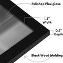 Americanflat 13x30 Picture Frame with Polished Plexiglass - Black Picture Frame - Wide Photo Frames Made of Engineered Wood for Vertical or Horizontal Wall Display - Epic Collection - Black