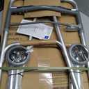 Medline Lightweight Two Button Folding Walker with 5" Wheels, Aluminum Frame Supports up to 300 lbs